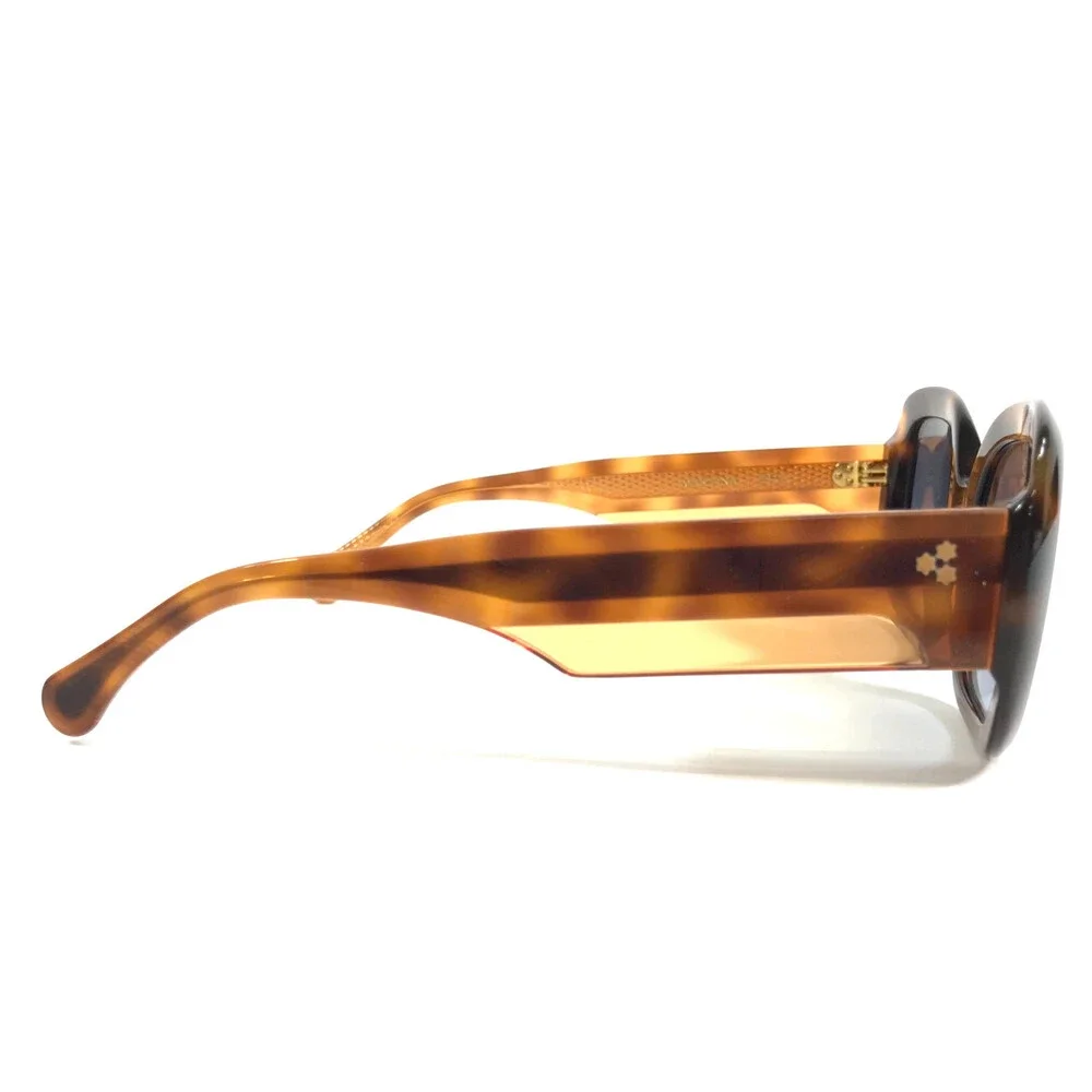 Alfred Kerbs Sunglasses MARTINA HV Havana Square Frames w/ Gradient Blue Lenses